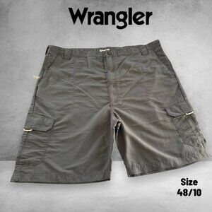 Wrangler Mens Big & Tall Multi Pocket Steel Grey Cargo Shorts Size 48